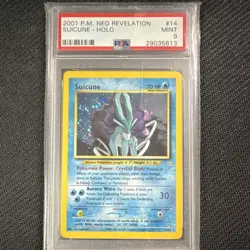 Pokemon Suicune 14/64 Neo Revelation Holo Rare PSA 9 - Image 1