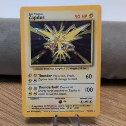 Pokemon TCG Zapdos 16/102 Base Set Holo Rare Unlimited WOTC Vintage - Image 1