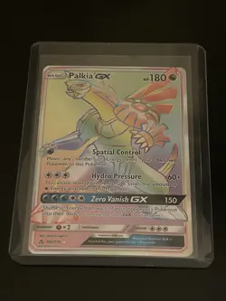 Pokemon Palkia GX Secret Rare Full Art Holo 165/156 SM-Forbidden Light Card - Image 1