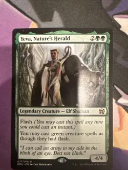 Yeva, Nature's Herald #27 (NM) Elves vs Inventors DDU Magic MTG - Image 1