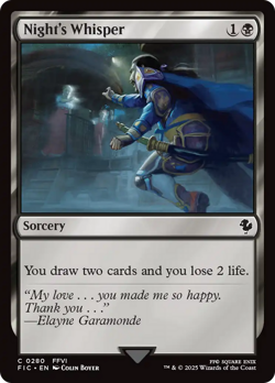 Night's Whisper (REGULAR) x1 - MTG Final Fantasy Commander FIC #280 - Image 1