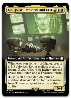 Mr. House, President and CEO (Extended Art) #421 (NM) Fallout PIP Magic MTG - Image 1