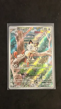 Meowth 106/094 Pokemon TCG Phantasmal Flames Illustration Rare NM - Image 1