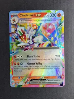 Cinderace Ex 28/142 Pokemon TCG S&V Stellar Crown Double Rare Holo NM - Image 2