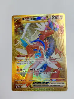 Pokemon TCG Koraidon EX 254/198 Sv01 Hyper Rare Gold Scarlet Violet Base Set - Image 1