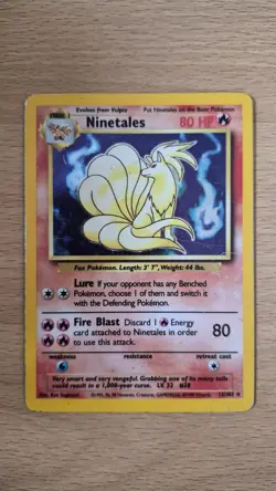 Pokemon TCG Base Set Ninetales Holo Rare 12/102 - Image 1