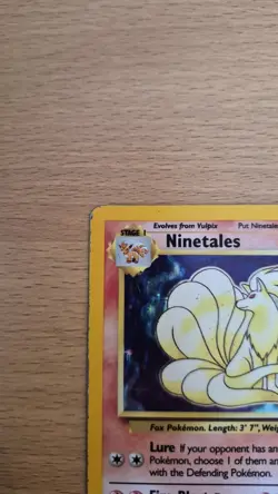 Pokemon TCG Base Set Ninetales Holo Rare 12/102 - Image 3