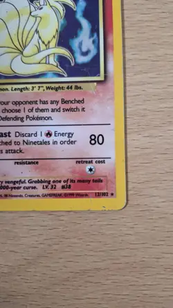 Pokemon TCG Base Set Ninetales Holo Rare 12/102 - Image 5