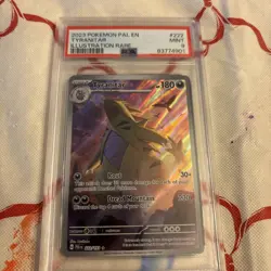 2023 POKEMON PAL EN-PALDEA EVOLVED ILLUSTRATION RARE #222 TYRANITAR PSA 9 - Image 1