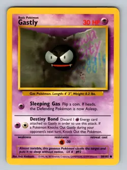 Gastly NM Pokemon 050/102 Base Set Vintage 1999 Psychic Common Near Mint Regular - Image 1