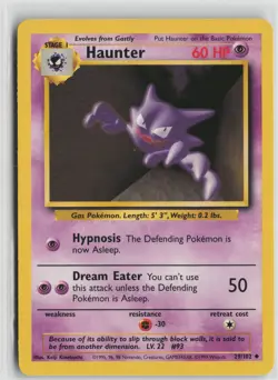 Haunter NM Pokemon #029/102 Base Set Vintage 1999 Uncommon Near Mint Regular - Image 1