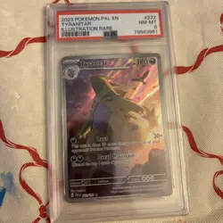2023 PSA 8 Tyranitar #222 Illustration Rare Pokemon TCG S&V Paldea Evolved - Image 1