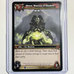 World of Warcraft Skorn Mistress of Shadow #259 Azeroth TCG Rare NM/Mint - Image 1