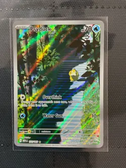 Pokemon TCG Psyduck Scarlet & Violet Holo Illustration Card 175/165 NM Condition - Image 1