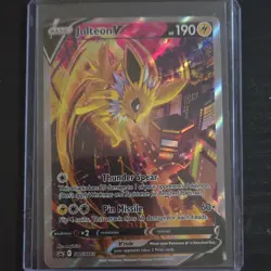 Pokemon TCG Jolteon V SWSH183 Sword & Shield Promo Full Art Holo English Card - Image 1