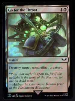 Go for the Throat 201 Common Surge Foil Warhammer 40K MTG Near Mint - Image 1