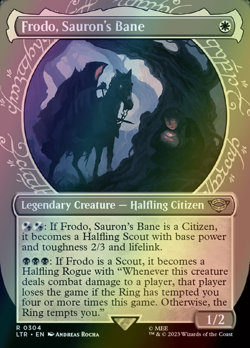 MTG Frodo, Sauron's Bane Showcase Borderless Foil ** LTR ** English - Image 1
