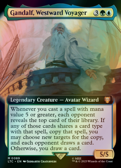 MTG Gandalf, Westward Voyager Extended Art Foil ** LTC Commander ** English - Image 1