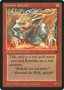 Crimson Kobolds [Legends] Lightly Played - Image 1