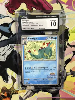 2025 Pokemon SVP EN Illustration Contest 2024 #213 Feraligatr CGC 10 GEM MINT - Image 1