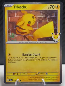 Pikachu 051/162 30th Anniversary Stamped 2026 Pokemon Day Promo - Image 1