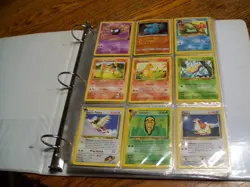 vtg. Pokemon Collection Binder Lot some 1st Ed + trainers over 150 one holo - Image 1