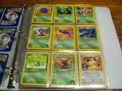 vtg. Pokemon Collection Binder Lot some 1st Ed + trainers over 150 one holo - Image 3