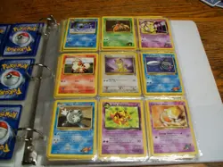 vtg. Pokemon Collection Binder Lot some 1st Ed + trainers over 150 one holo - Image 4