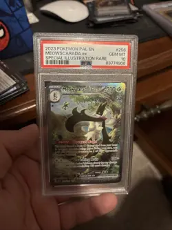 2023 Pokemon Meowscarada ex Special Illustration Rare #256 PSA 10 GEM MINT – PAL - Image 1
