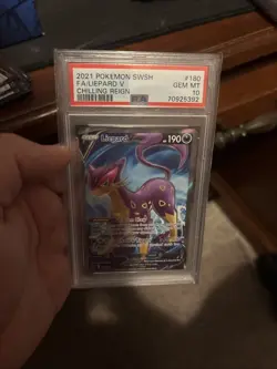 2021 Pokemon Chilling Reign # 180 Full Art Liepard V PSA 10 - Image 1