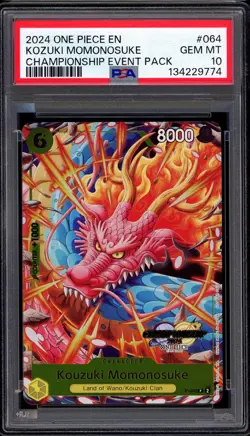 2024 One Piece Championship Event Pack Kozuki Momonosuke #64 PSA 10 GEM MINT - Image 1