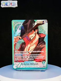 One Piece Card Game 🏴‍☠OP14-020 Dracule Mihawk "Leader" NM Alt Art Foil ENG - Image 1