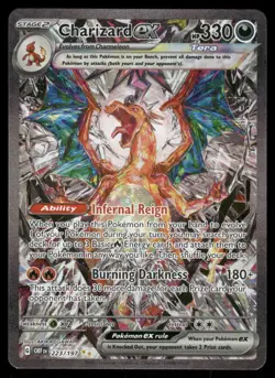 Pokemon Cards Charizard ex 223/197 Obsidian Flames Special Illustration NM *1 - Image 1