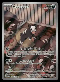 Pokemon Cards Houndour 204/197 Obsidian Flames Illustration Rare NM - Image 1