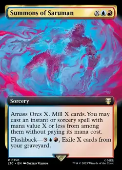 MTG Summons of Saruman Extended Art ** LTC Commander ** English - Image 1