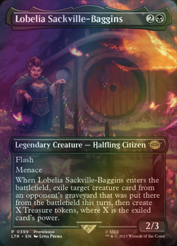 MTG Lobelia Sackville-Baggins Borderless Prerelease Foil ** LTR ** English - Image 1