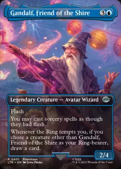 MTG Gandalf, Friend of the Shire Borderless Prerelease ** LTR ** English - Image 1