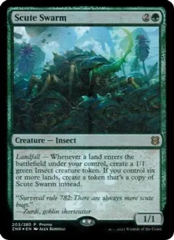 Light Play x 1 Scute Swarm - Foil - Color Pie Watermark Promo Zendikar Rising Va - Image 1