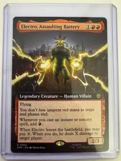 Electro, Assaulting Battery #0260 Extended Art Non-Foil Marvel's Spider-Man NM - Image 1