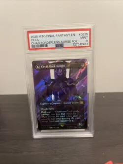 2025 MTG FF SURGE FOIL CECIL, DARK KNIGHT/CECIL, REDEEMED PALADIN PSA 9 - Image 1