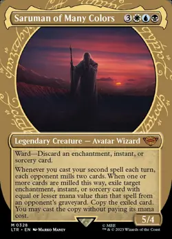 MTG Saruman of Many Colors Showcase Borderless ** LTR ** English - Image 1
