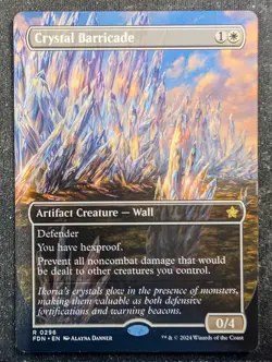Crystal Barricade - Borderless - Magic Foundations (MTG) - Image 1