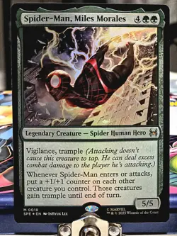 Spider-Man, Miles Morales (Foil) #18 MTG: Marvel’s Spiderman.Legendary Creature. - Image 1