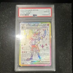 2024 Pokemon Cinderace ex Ultra Rare 157/142 Sv07: Stellar Crown Holo PSA 10 - Image 1