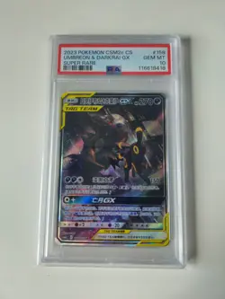 2023 Pokemon TCG S.Chinese CSM2c CS 158/150 SR Umbreon & Darkrai GX PSA 10 - Image 1