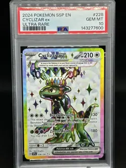 2024 POKEMON SSP EN-SURGING SPARKS ULTRA RARE #228 CYCLIZAR EX PSA 10 - Image 1