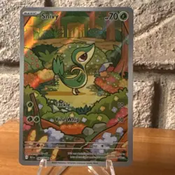 Pokemon TCG Snivy Illustration Rare Holo Sv: Black Bolt 087/086 Basic 70 HP - Image 1
