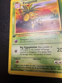 1999 Pokemon Exeggutor Jungle 1st Edition 35/64 LP/MP - Image 3