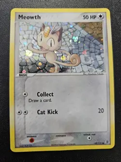 Pokemon FireRed LeafGreen Meowth Reverse Holo 69/112 DAMAGED - Image 1