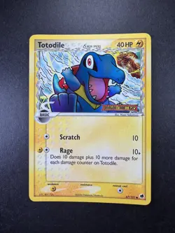 2006 Pokemon Totodile EX Dragon Frontiers 67/101 Reverse Holo STAMPED - Image 1
